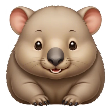 Wombat that is cute and happy and not too fat sticker