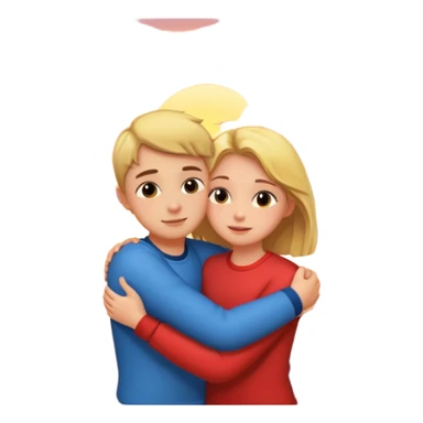 una chica con un chico abrazados viendo el atardecer sticker