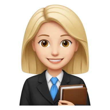 female lawyer helping a person sticker