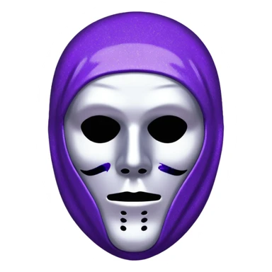 Glitter Purple and Cian police with ghostface mask sticker