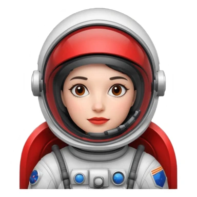 woman,  astronaut, red and black design sticker