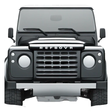 black Land Rover defender front view sticker