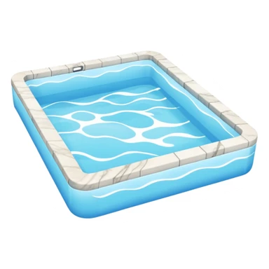 Outdoor white marble pool sticker