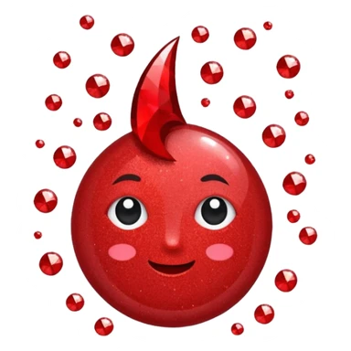 red glitter sleep Zzz sticker