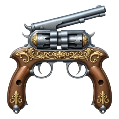 2 flintlock pistols forming an x sticker
