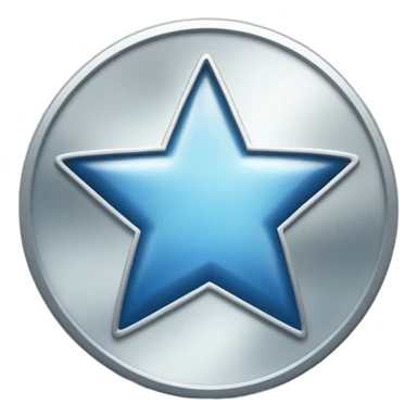 blueish platinum coin with a star on it sticker