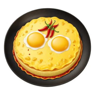 omelette with chili sticker