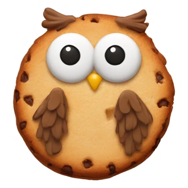 one Cookie in the shape of an owl sticker