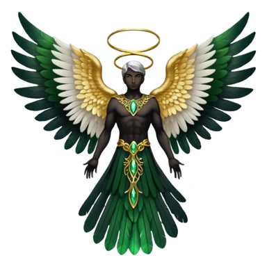 I would like to create unique wings I can use in my poem titles for the Archangels: Lucifer, Michael, Gabriel, Raphael, and Uriel. Please only include the WINGS portion and no body or head. sticker