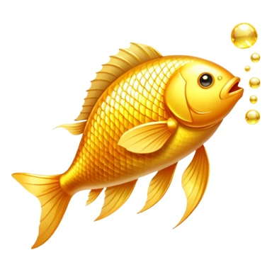 Bright golden fish with radiant glowing scales alongside a shining golden omega-3 capsule. Both elements emitting strong beams of light and sparkles, surrounding them with a brilliant aura. The scene is filled with luminous particles and light rays creating a magical, bright effect. sticker