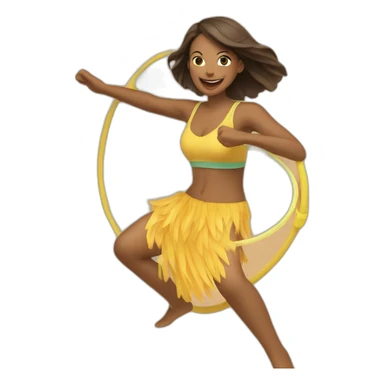 woman hula hooping sticker