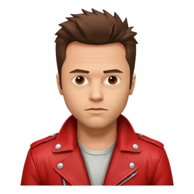 Tyler Durden, wearing red jacket sticker