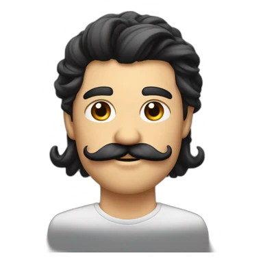 Homme noir tresses et bouc moustache sticker