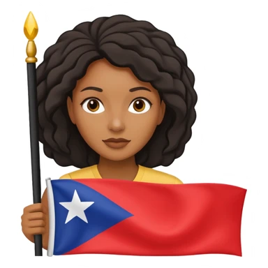 flat Flag holder black woman sticker