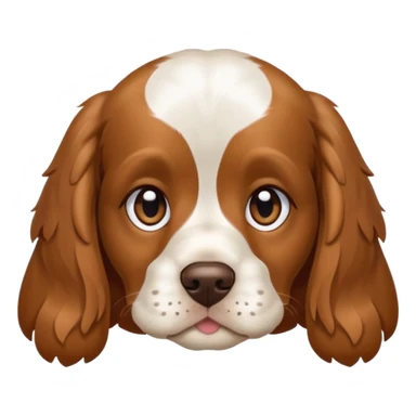 Cachorro Cocker spaniel branco com manchas marrom dormindo olhos fechados sticker