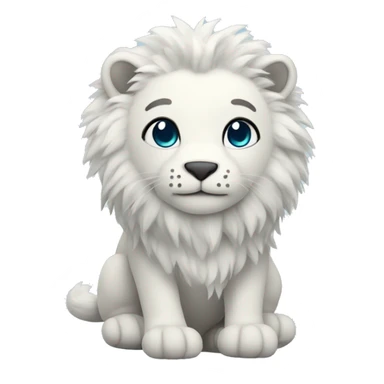 Cute Snow lion plushie sticker