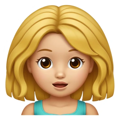 Boneca chorando cabelo cacheado png sticker