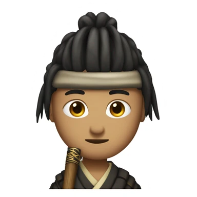 I need a samurai stick character with transperant bakground sticker