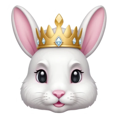 Rabbit King – fluffy white bunny with a small diamond tiara.
 sticker