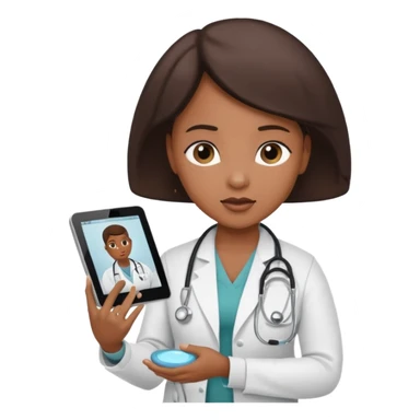 black maternal fetal medicine doctor performing fetal ultrasound sticker