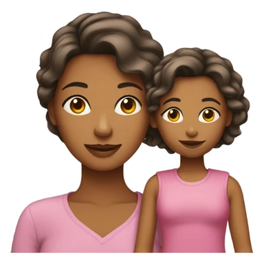 mom with daughter sticker