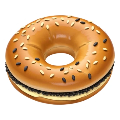 poppy bagel sticker