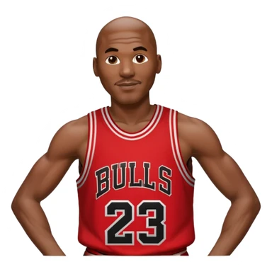 Michael Jordan wearing his Chicago bulls jersey number 23 sticker