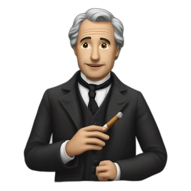 Éric zemour avec un cigare sticker