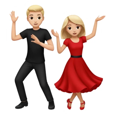 Wow good now just change the colour of dress girl red boy black dance sticker