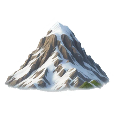 A mountain with a dusting of snow on its summit sticker