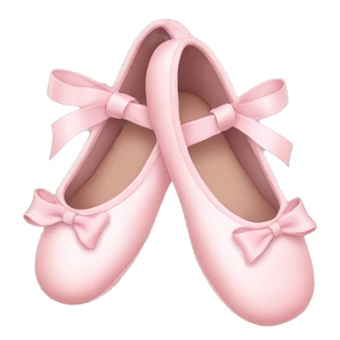 light pink ballet shoes with bow sticker
