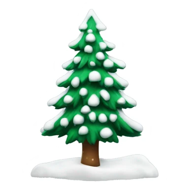 Kerstboom met sneeuw er mm sticker