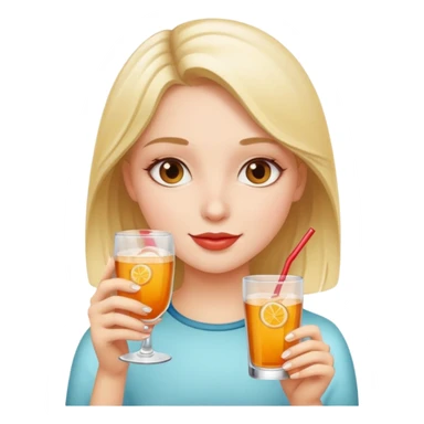 a pretty girl who loves drinking sticker