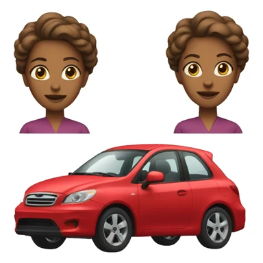 Woman driving red car  sticker