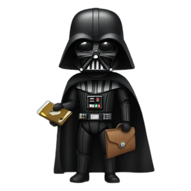 Dark Vador with a wallet in his hand sticker