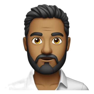 angry stylish sri lankan 25 year old with a beard sticker