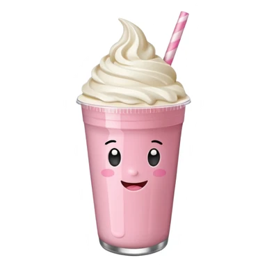 un vector de vaso de batido animado, de caricatura, con tapa y pitillo, que tenga brazos y piernas, cara tierna y que inspire confianza y amabilidad sticker