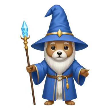 Dog wizard sticker