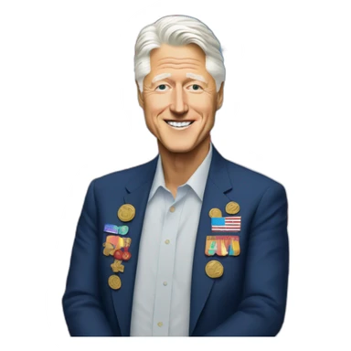 trans flag bill clinton sticker