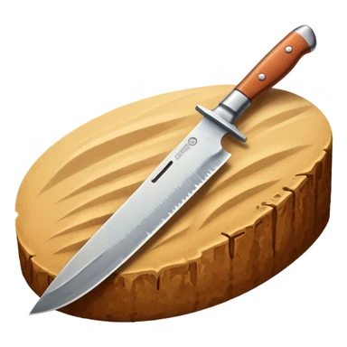 Knife buried in sand sticker