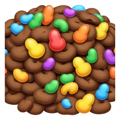 Rainbow poop mix sticker