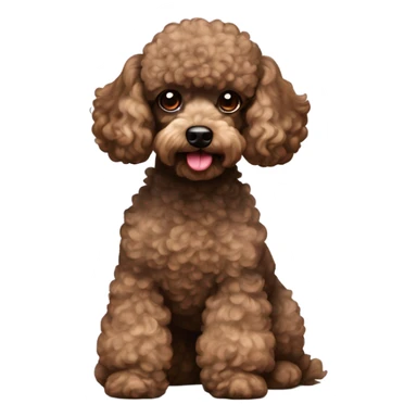 Brindle colored toy poodle sticker