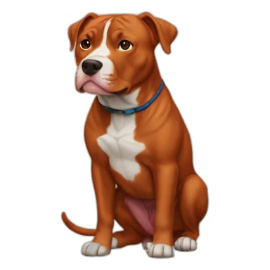 Clifford the big red pit bull sticker