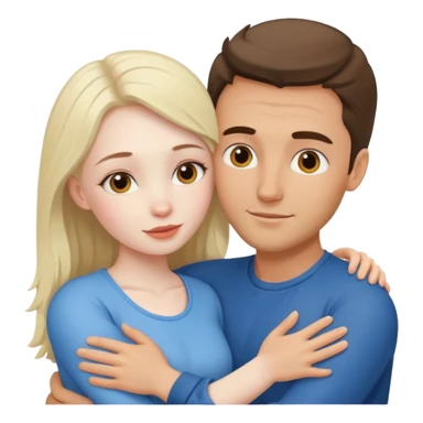 Ukraine girl hugging Switzerland guy sticker