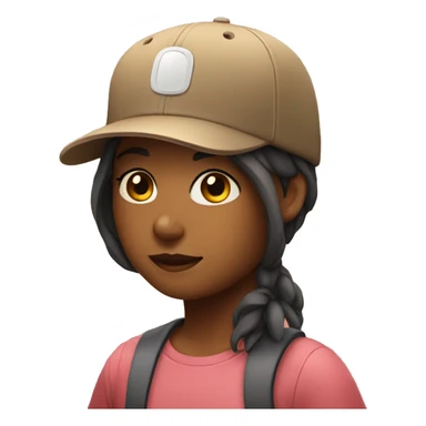 Girl with cap standing in sunset sticker