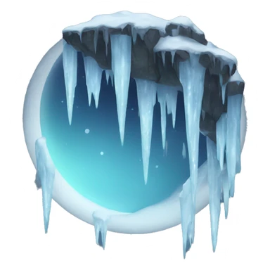 Frozen moon with icicles  sticker