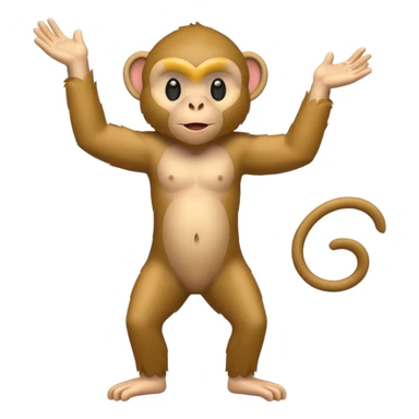 High resolution of   realistic full body monkey without distorted , no extra hybrid sticker