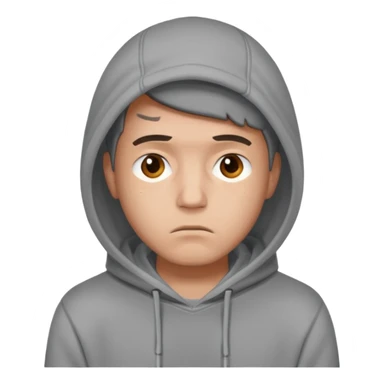 men with hoodie sad sticker