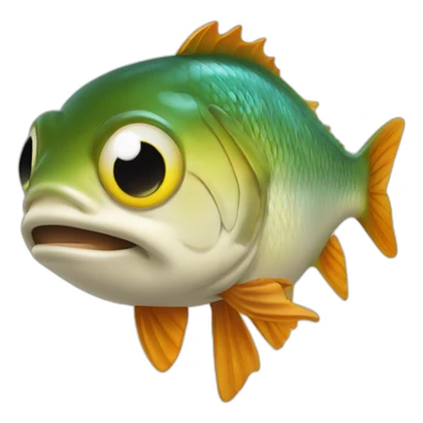 Un poisson qui boit de la bière sticker