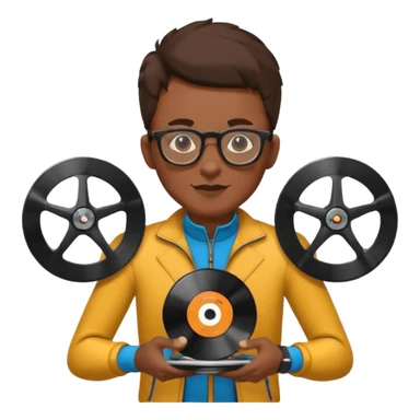 Record Collector + vinyl disc, City Cyclists. sticker